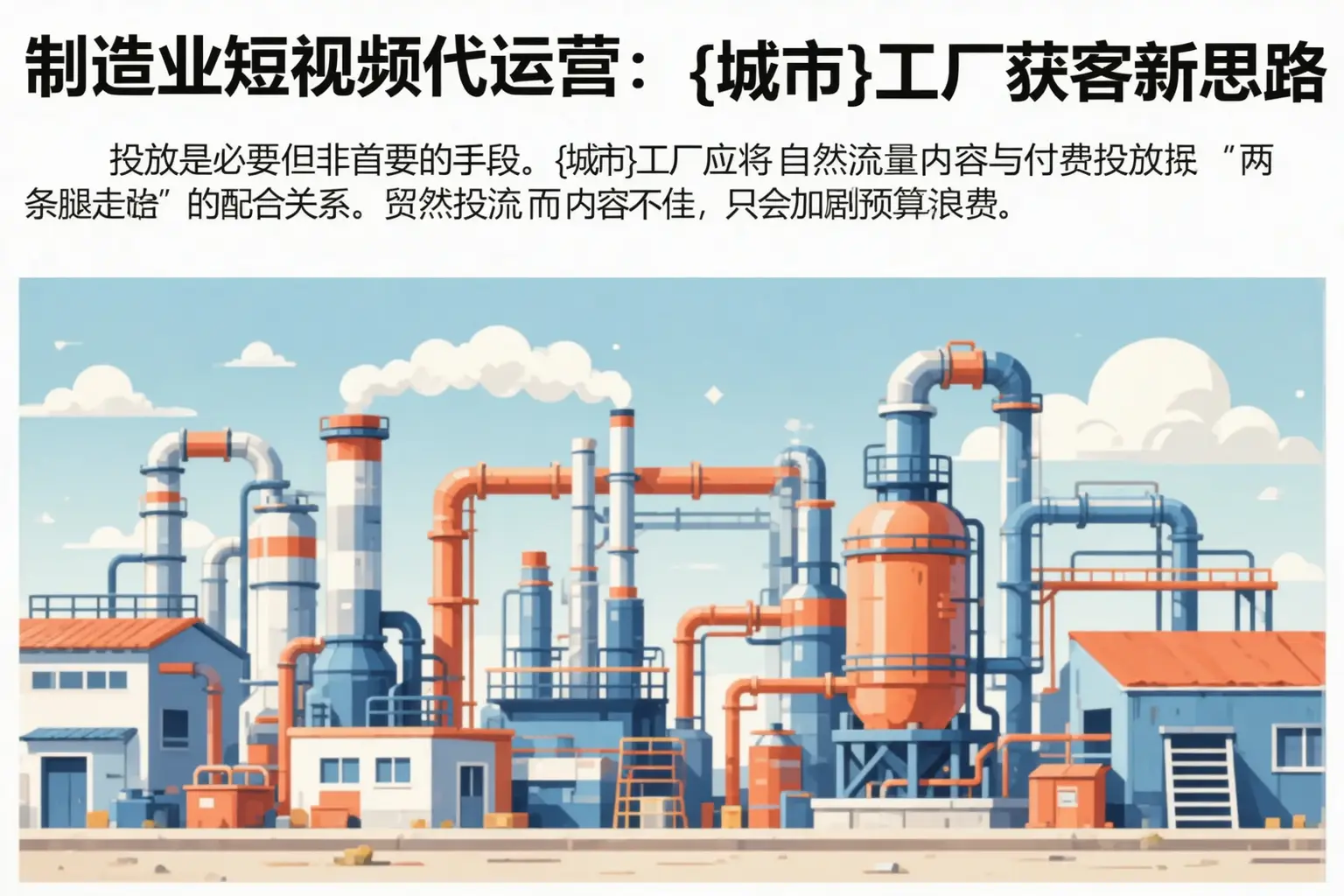 制造业短视频代运营：三明工厂获客新思路