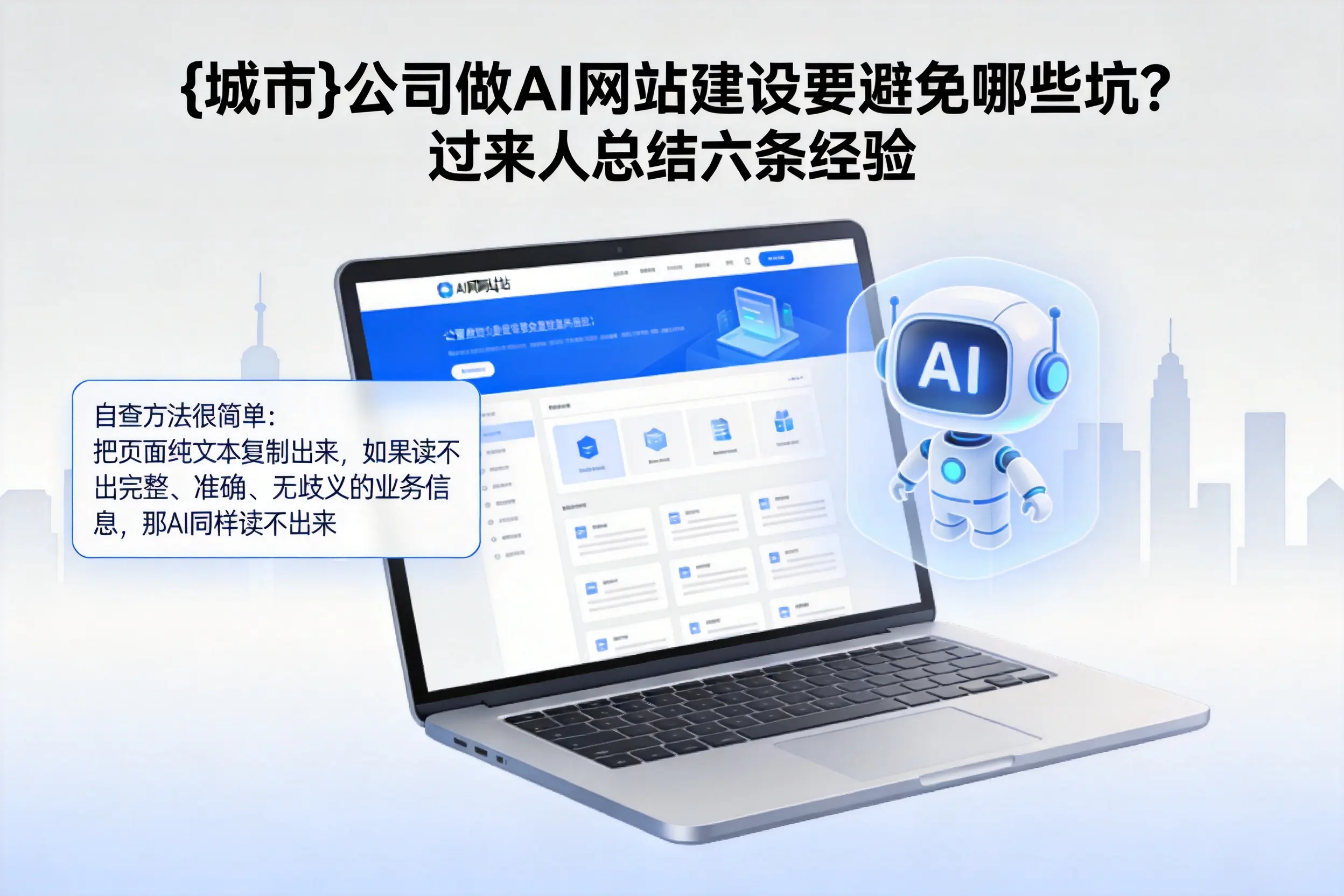 三明公司做AI网站建设要避免哪些坑?过来人总结六条经验