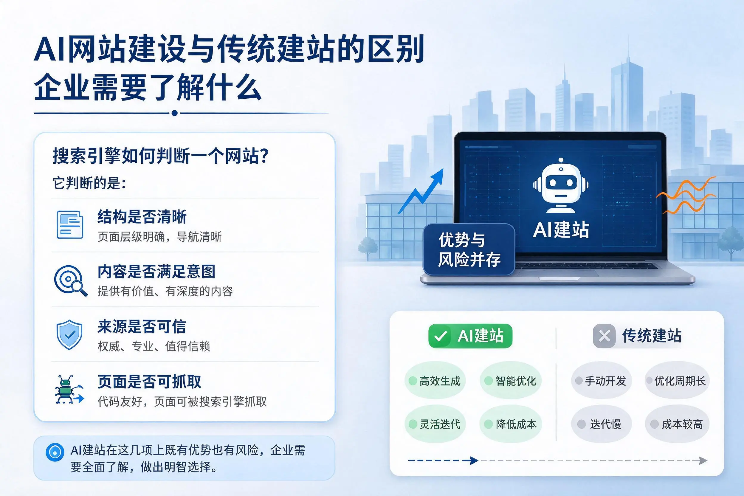 AI网站建设与传统建站的区别,三明企业需要了解什么