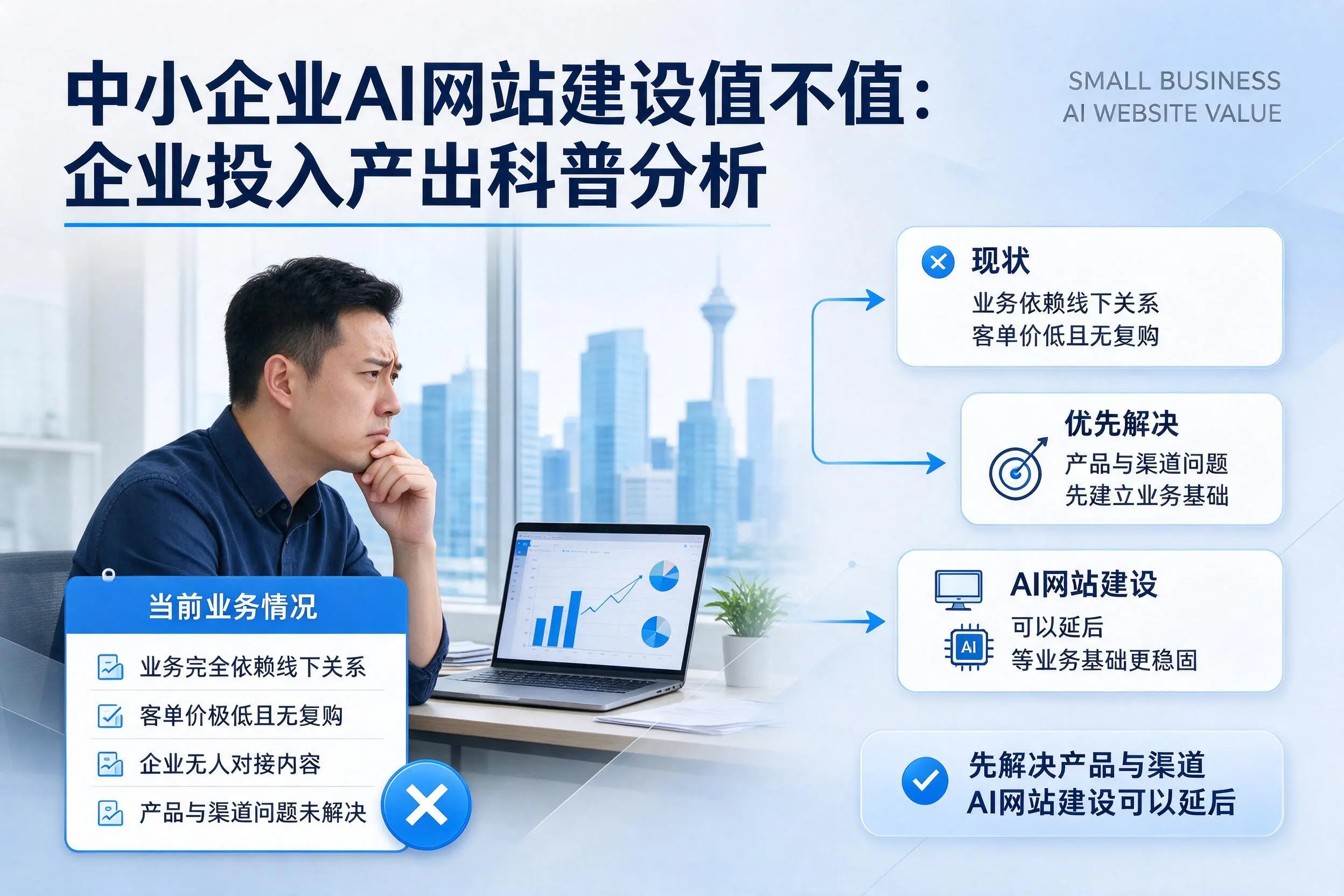 中小企业AI网站建设值不值：三明企业投入产出科普分析
