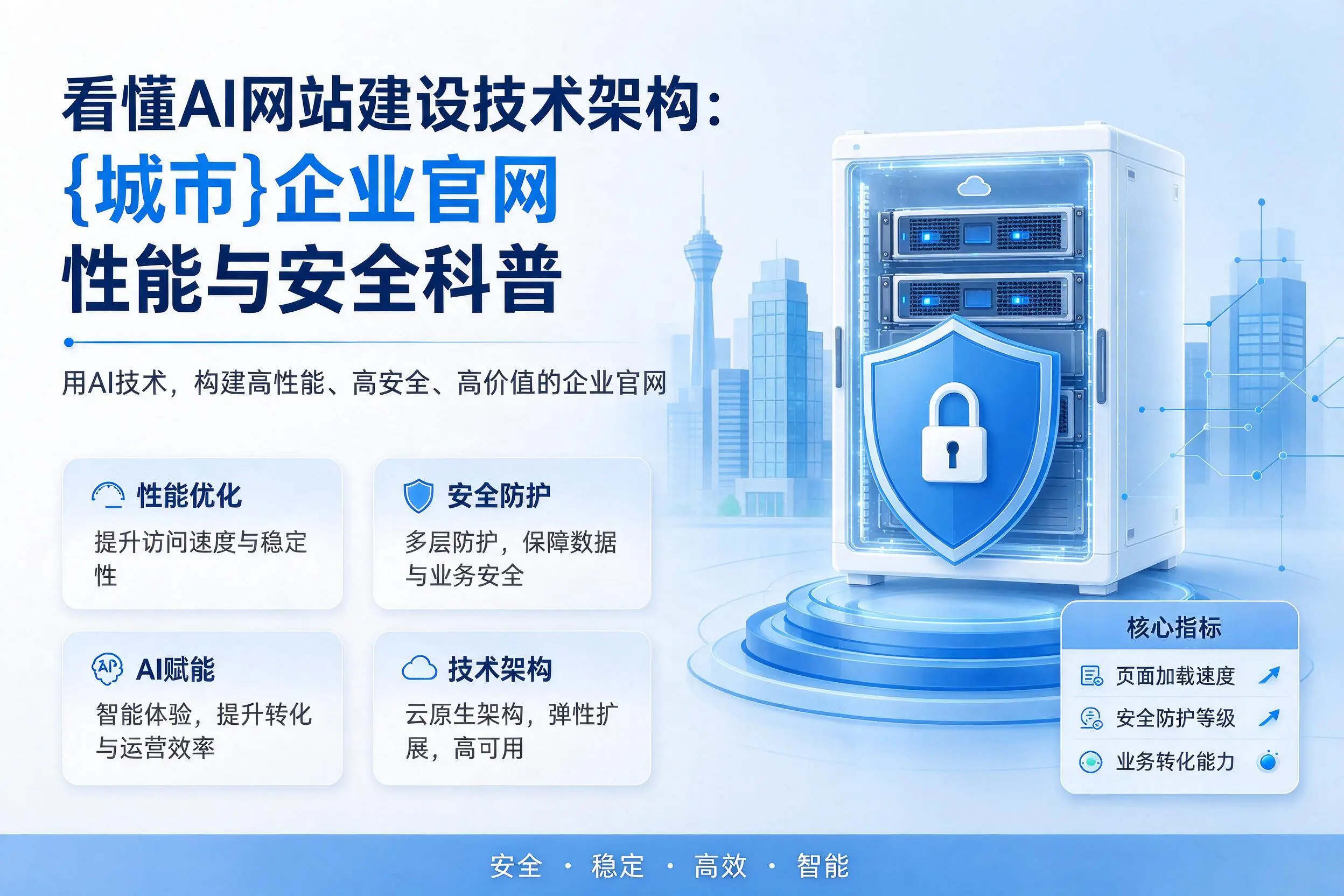看懂AI网站建设技术架构:三明企业官网性能与安全科普