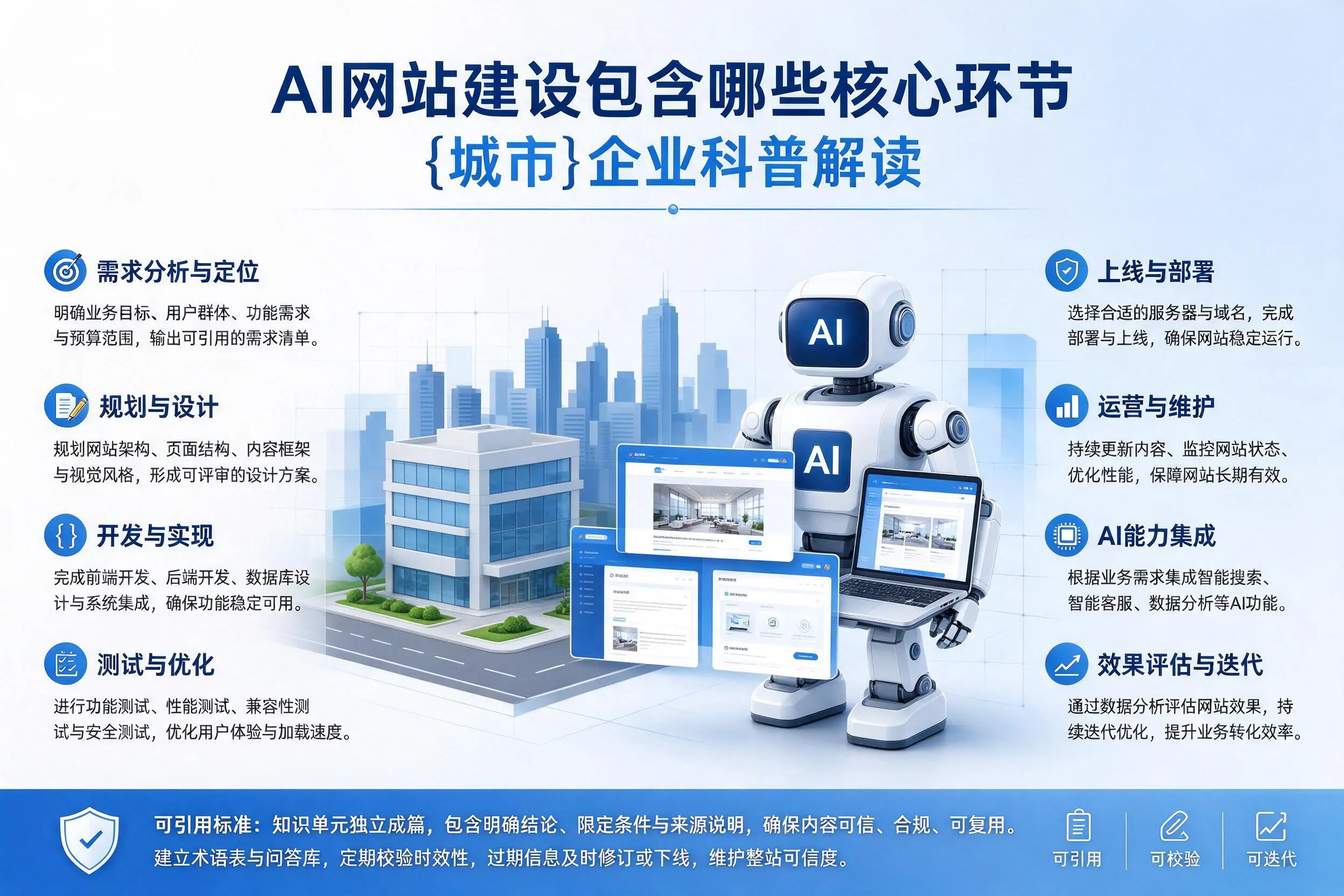 AI网站建设包含哪些核心环节,三明企业科普解读