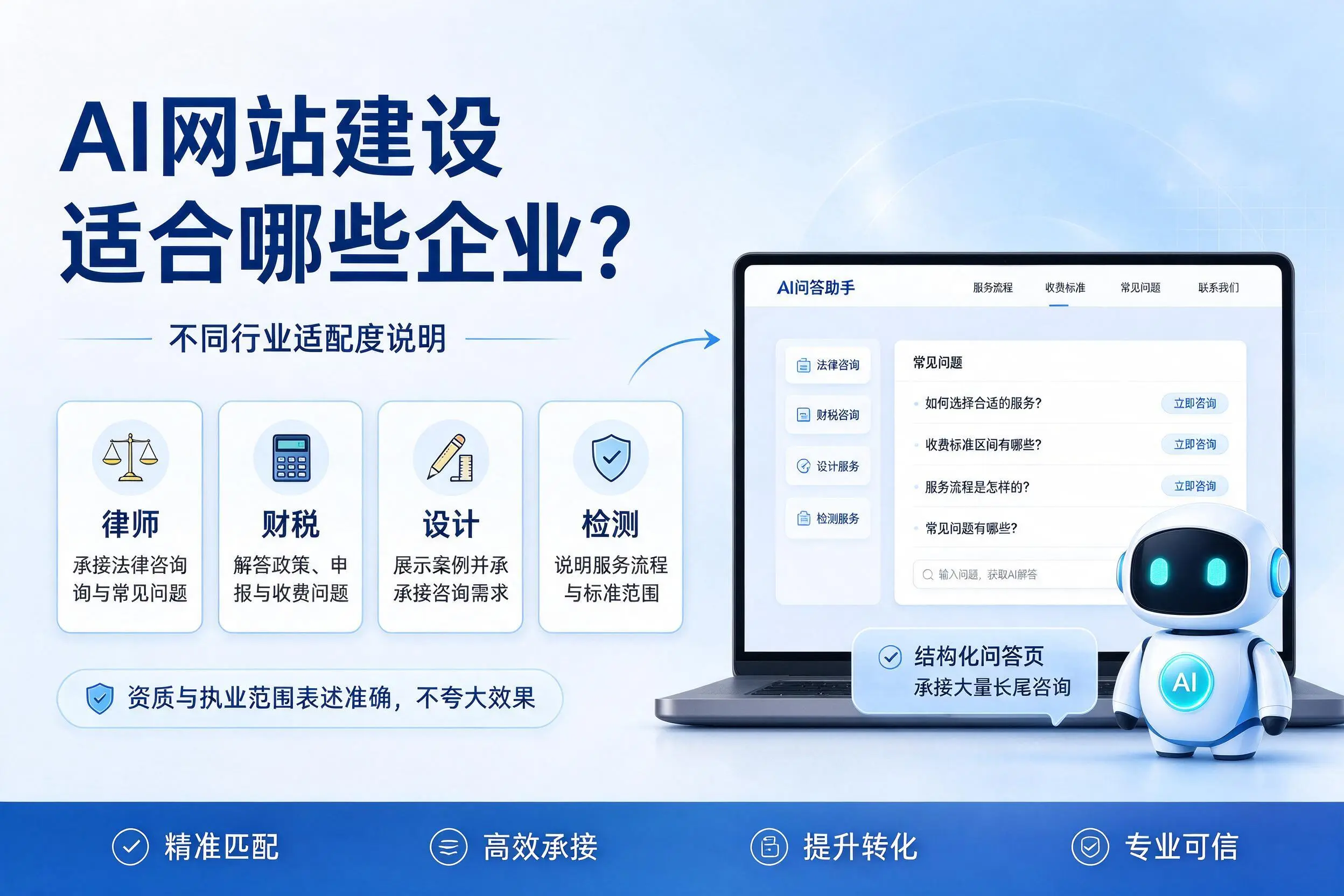 AI网站建设适合哪些企业?三明不同行业适配度说明